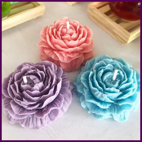 Stampo silicone candela peonia